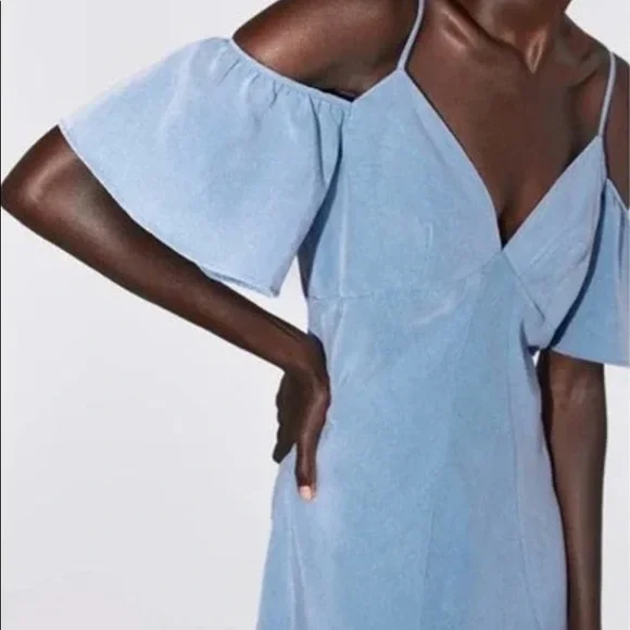 Zara | Dresses | Zara Off The Shoulder Light Blue Dress | Poshmark Zara | Dresses | Zara Off The Shoulder Light Blue Dress | Poshmark